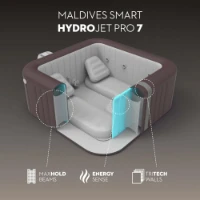Idromassaggio Gonfiabile Bestway Lay-Z-Spa Maldives HydroJet Pro 201 x 201 x 80 cm