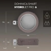 Bestway Lay-Z-Spa Dominica HydroJet 196 x 71 cm