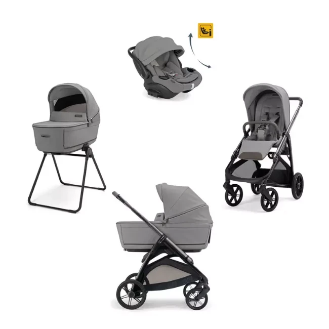 Inglesina Aptica 2026 con Darwin Infant Recline e Telaio Litio - Crystal Grey