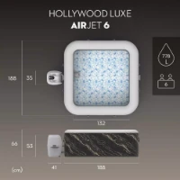 Idromassaggio Gonfiabile Bestway Lay-Z-Spa Hollywood AirJet 180 x 180 x 66 cm