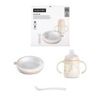 Immagine di Suavinex Pappa Calda Set Svezzamento 6+ Mesi con Piatto Termico, Cucchiaio in Silicone e Biberon 150 ml
