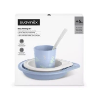 Immagine di Suavinex Wild&Free Set Pappa e Svezzamento Bambino 6+ Mesi con Piatto Piano, Ciotola, Tazza e Cucchiaio