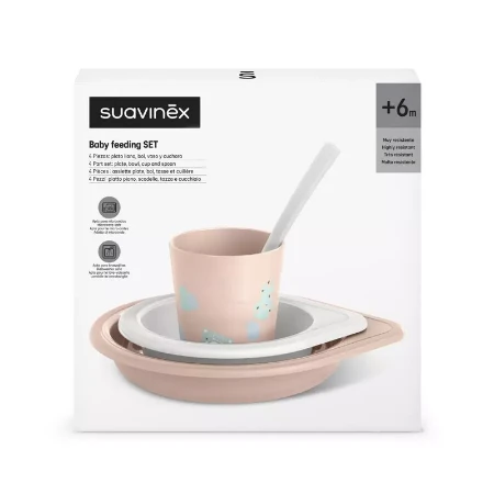 Immagine di Suavinex Wild&Free Set Pappa e Svezzamento Bambino 6+ Mesi con Piatto Piano, Ciotola, Tazza e Cucchiaio