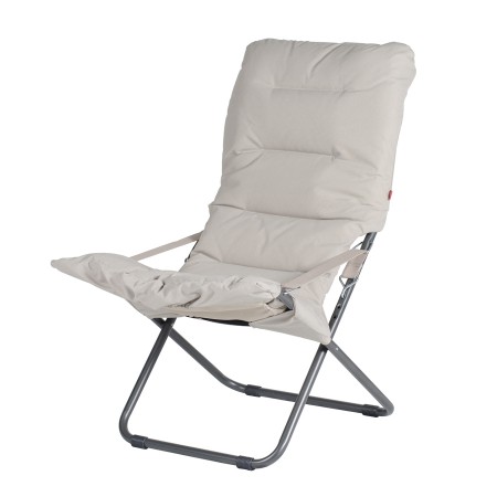 POLTRONA FIESTA SOFT TELAIO ANTRACITE CUSCINO BIANCO/BEIGE
