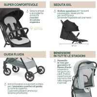 Immagine di Chicco Taormina Passeggino Leggero con Seduta XXL e Chiusura a Una Mano 0-22 Kg