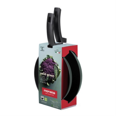 Immagine di Moneta Solid Green Set 2 Padelle 24+28 cm