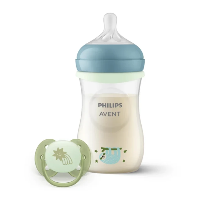 Immagine di Philips Avent Set Regalo 2 Pezzi Natural Response con Biberon 260 ml e Ciuccio Ultra Soft 0-6 Mesi