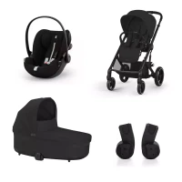 Immagine di Cybex Gold Trio Balios S Lux con Navicella Cot S Lux e Seggiolino Cloud G i-Size con Adattatori Inclusi - Dalla Nascita ai 22 kg
