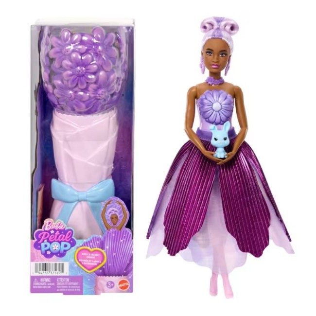 Barbie Petal Pop Profumata con Abito Viola
