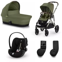 Trio Gazelle con Navicella Gazelle S Cot e Cloud G Moon Black Adpt Inclusi - Moss Green