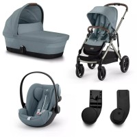 Trio Gazelle con Navicella Gazelle S Cot e Cloud G Adpt Inclusi - Stormy Blue