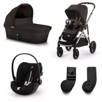 Trio Gazelle con Navicella Gazelle S Cot e Cloud G Moon Black Adpt Inclusi - Chocolate Brown
