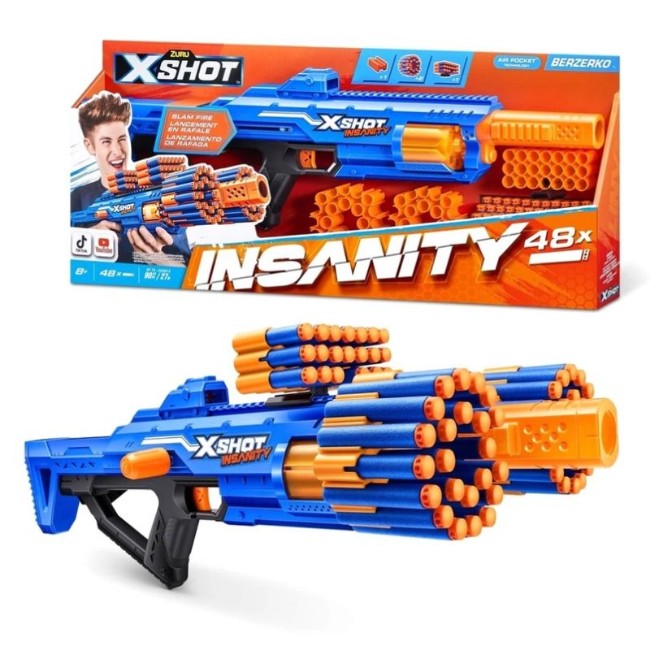 X-Shot Insanity Berzerko Blaster con 48 Dardi