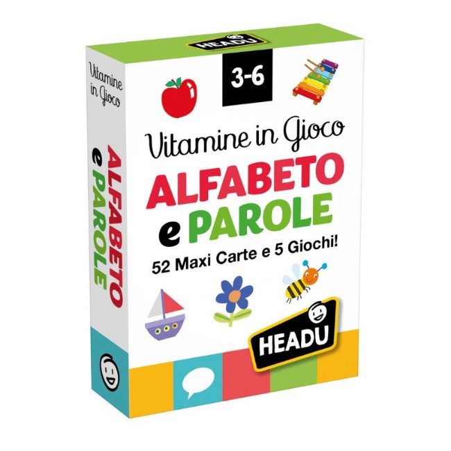 Headu Carte Vitamine in Gioco Alfabeto e Parole