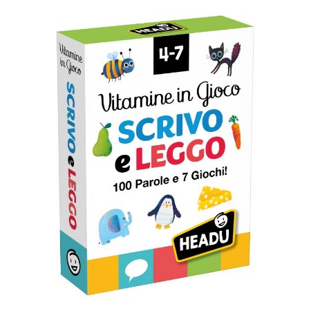 Headu Carte Vitamine in Gioco Scrivo e Leggo 100 Parole