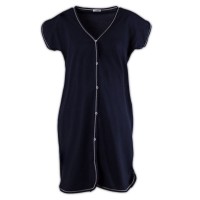 Immagine di Camicia da Parto Premaman Blu con Bottoni Automatici