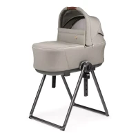 Immagine di Peg Perego Culla Flex con Stand By Me Navicella Pieghevole Salvaspazio Leggera in Fresco Jersey