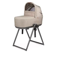 Immagine di Peg Perego Culla Flex con Stand By Me Navicella Pieghevole Salvaspazio Leggera in Fresco Jersey