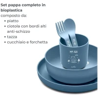 Immagine di Suavinex Set Pappa Ecologico in Bioplastica PLA dai 6 Mesi con Piattino, Ciotola, Tazza e Posate