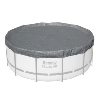 6941607396087-Copripiscina Premium Bestway Tondo Ø 366 cm in Materiale Rinforzato
