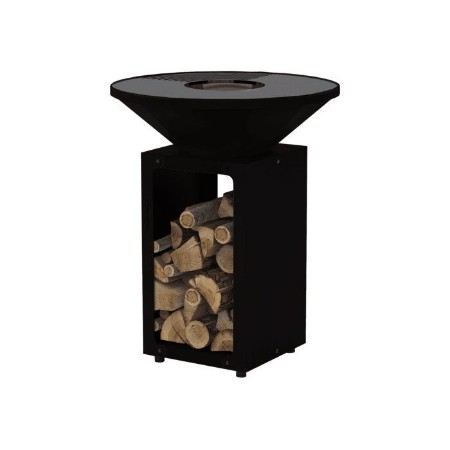Braciere Barbecue Plancha OYAT B.B.O in Acciaio Nero termolaccato, Ø68 cm