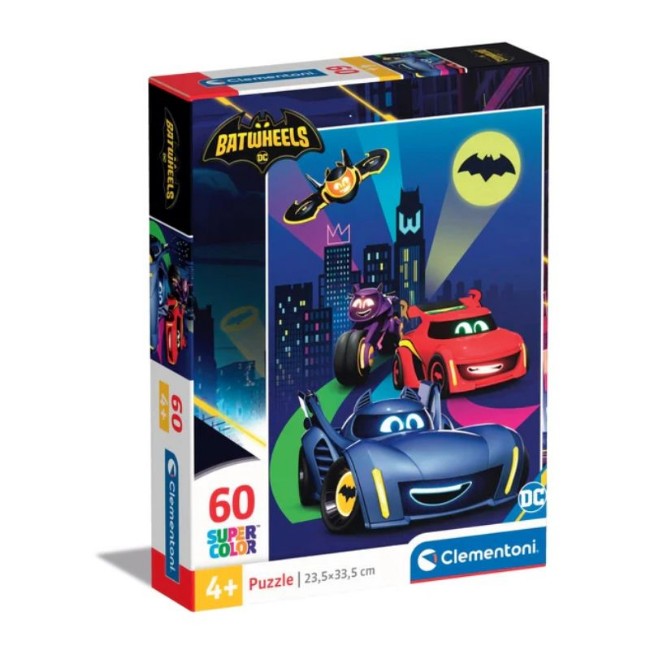 Clementoni Puzzle 60 Pezzi Super Color Batwheels DC Comics 