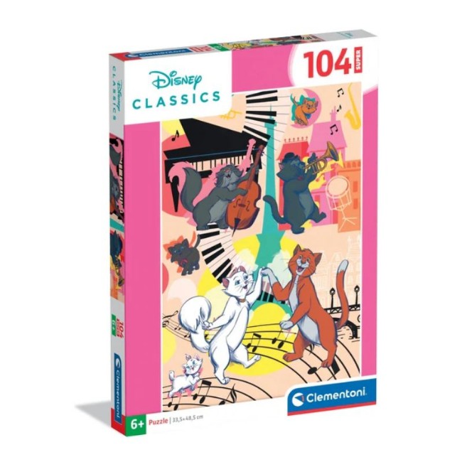 Clementoni Puzzle 104 Pezzi Disney Classics Gli Aristogatti