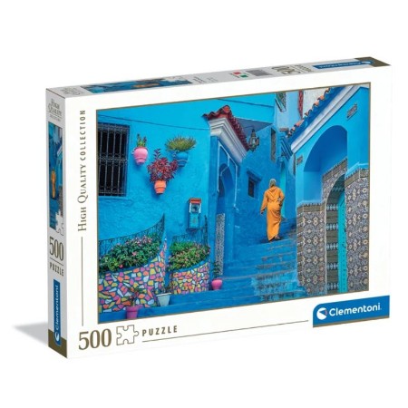 Clementoni Puzzle 500 Pezzi Blue Street of Cherchaouen