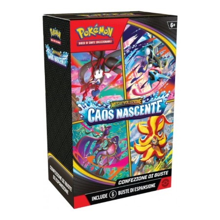 Pokémon Megaevoluzione – Caos Nascente Bundle 6 Buste