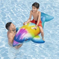 6941607391334-Cavalcabile-Gonfiabile-Bestway-Delfino-Colorato-168-x-66-cm