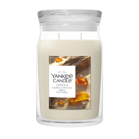 Immagine di Yankee Candle Signature Candela in Giara Grande Amber & Sandalwood 90 Ore