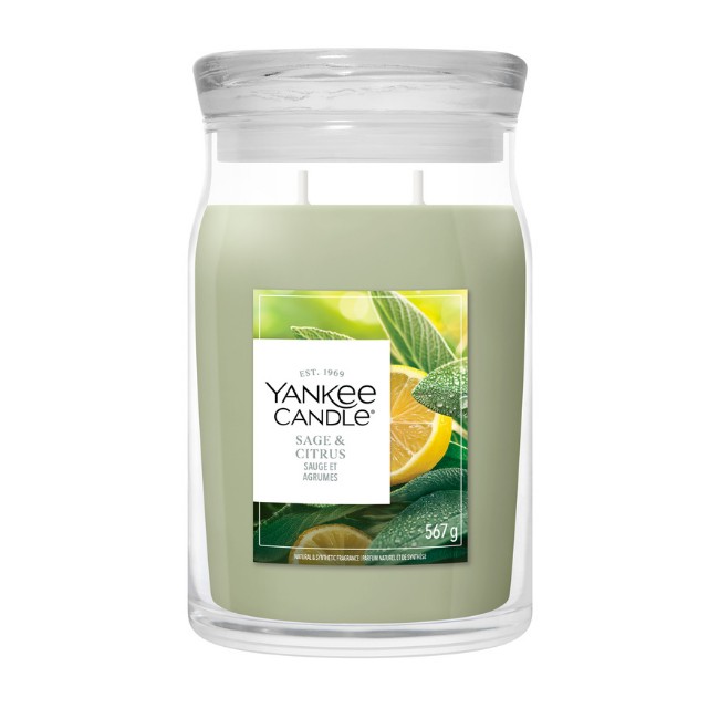 Immagine di Yankee Candle Signature Candela in Giara Grande Sage & Citrus 90 Ore