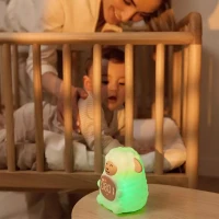 Immagine di Miniland Time to Sleep Luce Notturna Sleep Trainer per Bambini con Sveglia Educativa, Rumore Bianco e Indicatori Visivi