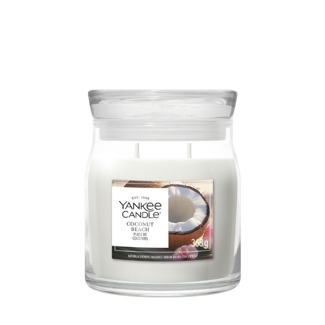 Immagine di Yankee Candle Signature Candela in Giara Media Coconut Beach 50 Ore