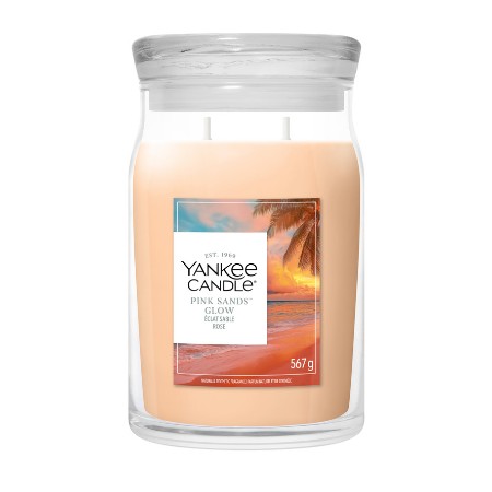 Immagine di Yankee Candle Pink Sands Glow Candela in Giara Grande Signature