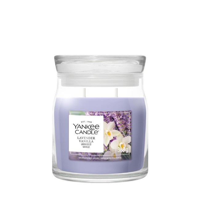 Immagine di Yankee Candle Lavender Vanilla Candela in Giara Media Signature
