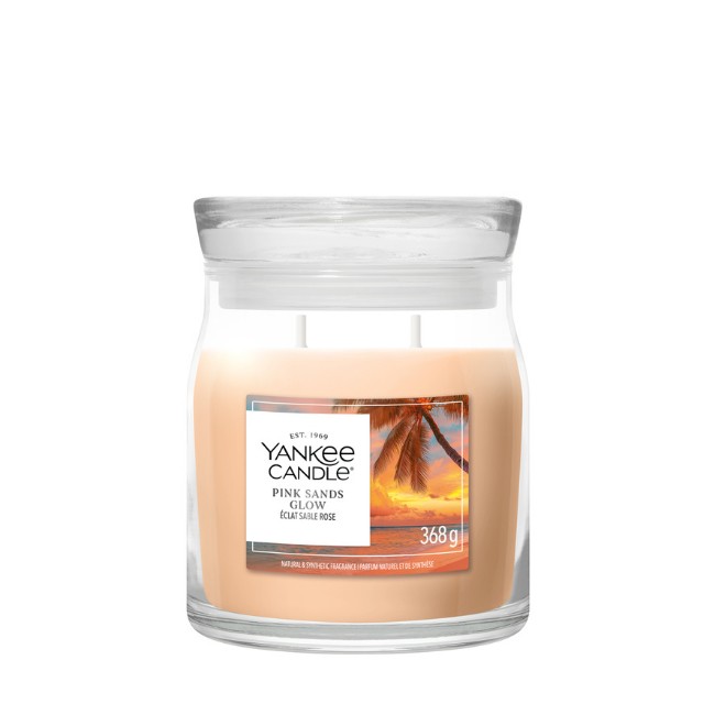 Immagine di Yankee Candle Pink Sands Glow Candela in Giara Media Signature