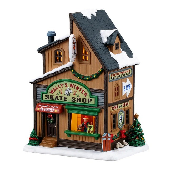 Immagine di Lemax 65539 Wally’s Winter Skate Shop con Alimentatore