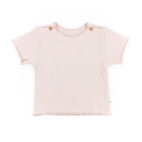 Immagine di Bamboom Maglia Maniche Corte Bambino a Righe in Bambù Organico - 6 Mesi