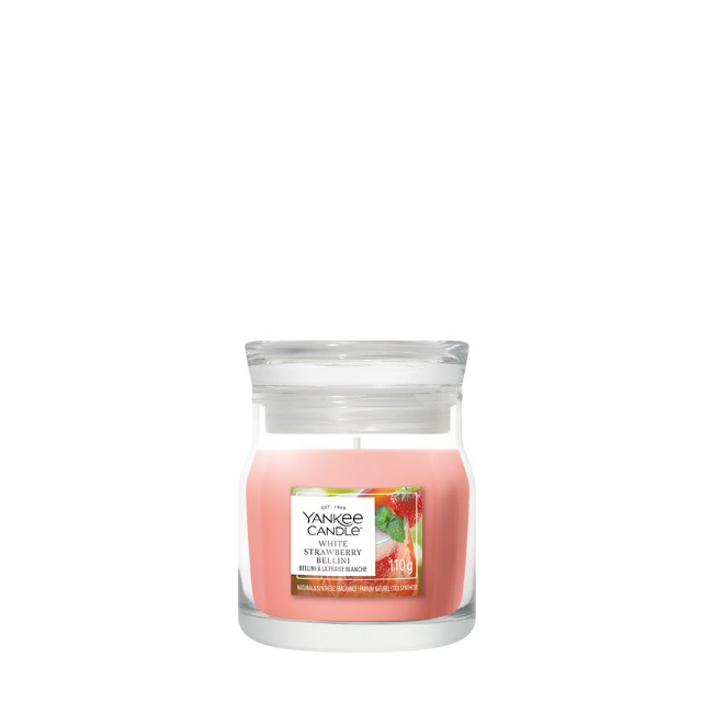 Immagine di Yankee Candle White Strawberry Bellini Candela in Giara Piccola Signature