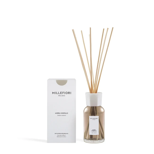 Immagine di Millefiori Milano Diffusore a Bastoncini 100 ml Ambra Minerale