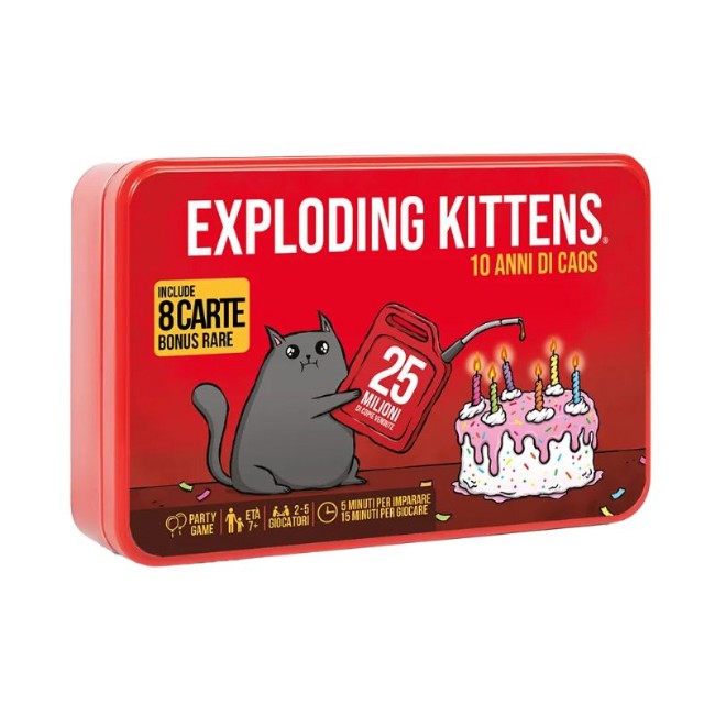 Asmodee Exploding Kittens 10 Anni di Caos