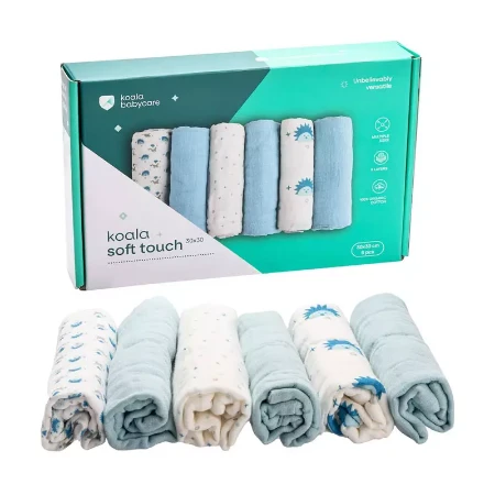 Immagine di Koala Babycare Set 6 Swaddle in Mussola Multiuso 30x30cm