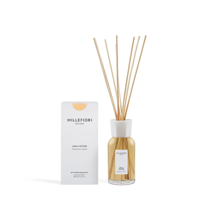 Immagine di Millefiori Milano Diffusore a Bastoncini 100 ml Lime & Vetiver