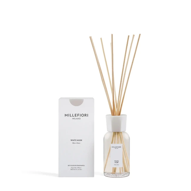 Immagine di Millefiori Milano Diffusore a Bastoncini 250 ml White Musk