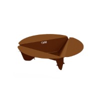 Immagine di Braciere OYAT Bonne Anse in Acciaio Corten Cognac, Ø100 cm