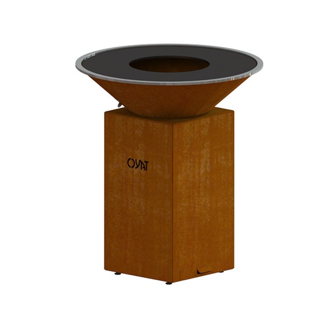 Immagine di Braciere Plancha OYAT Origine in Acciaio Corten Cognac, Ø88 cm