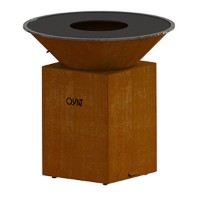 Immagine di Braciere Plancha OYAT Origine in Acciaio Corten Cognac, Ø98 cm