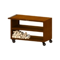 Immagine di Carrello OYAT Pontaillac 120 in Acciaio Corten Cognac, 122 x 60 x 82 cm