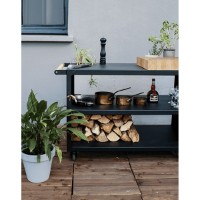 Immagine di Carrello OYAT Pontaillac 120 in Acciaio Nero termolaccato, 122 x 60 x 82 cm
